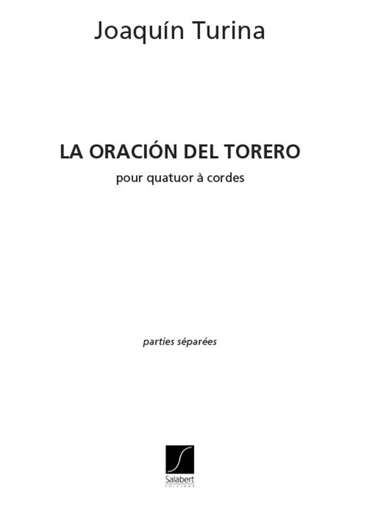 La Oracion Del Torero - pour quatuor à cordes